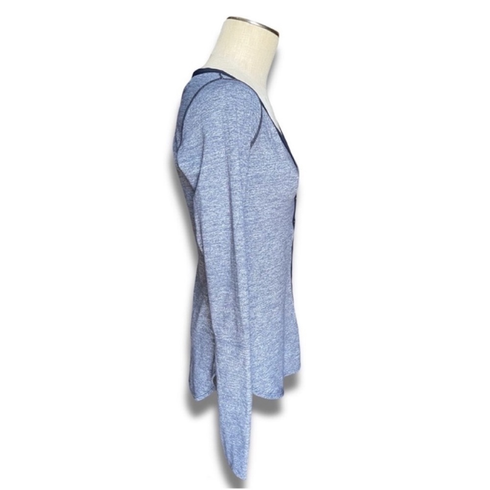 Lululemon Awesoma Henley Long Sleeve In Heathered Inkwell - Picture 4 of 13